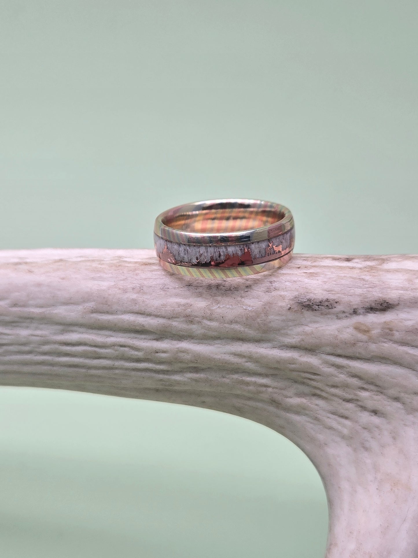 Mokume Gane antler ring