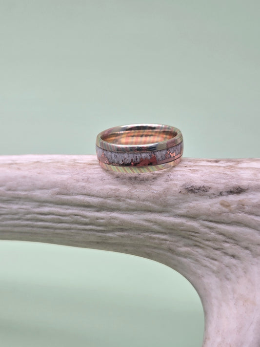 Mokume Gane antler ring